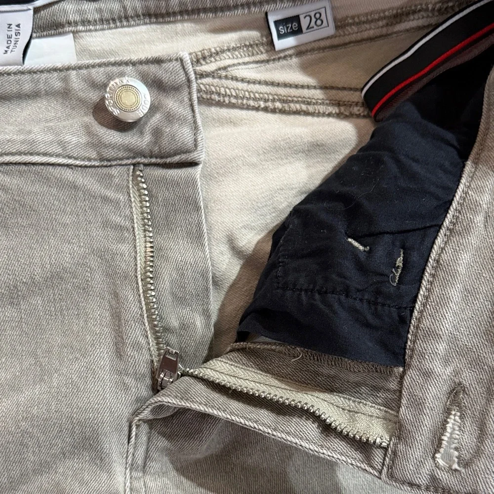 SPORTMAX Code Women 28 Super Skinny Perfect Fit Gray Bleach Wash Zip Ankle Jeans